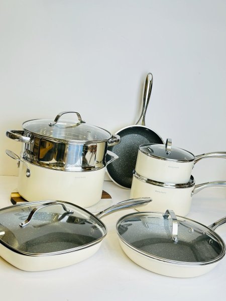 طقم طناجر جرانيت 12 قطعة